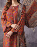 Salina Linen Digital Printed Suit - 3 Pc