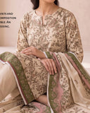 VS Shahkar Khaddar Printed Suit - 3 Pc by VS Textile