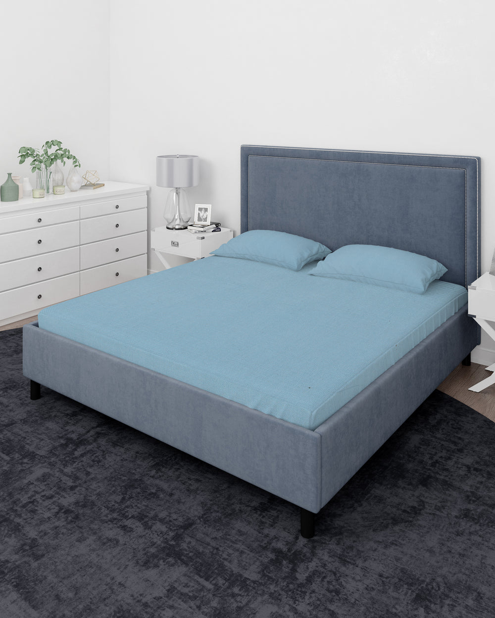 Valuables Plain Cotton Double Bedsheet 90x102, Double Size Bed Sheet, Chase Value, Chase Value