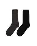 Men's Plain Crew Socks - 2 Pair