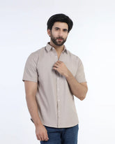 Eminent Men's Casual Half Sleeves Shirt - Beige, Men's Shirts, Eminent, Chase Value