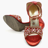 Women's Heel Sandal - Red, Women Heels, Chase Value, Chase Value