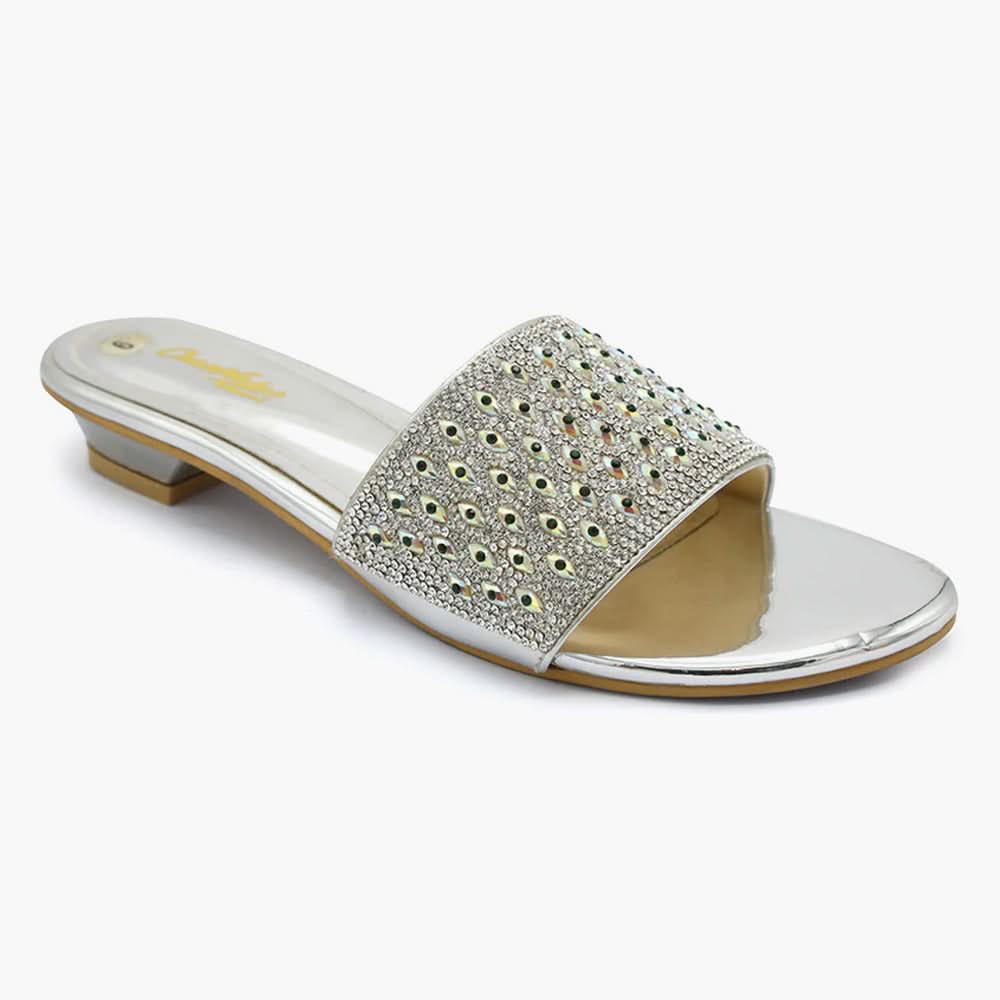 Women's Slipper - Silver, Women Slippers, Chase Value, Chase Value