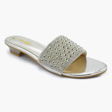 Women's Slipper - Silver, Women Slippers, Chase Value, Chase Value