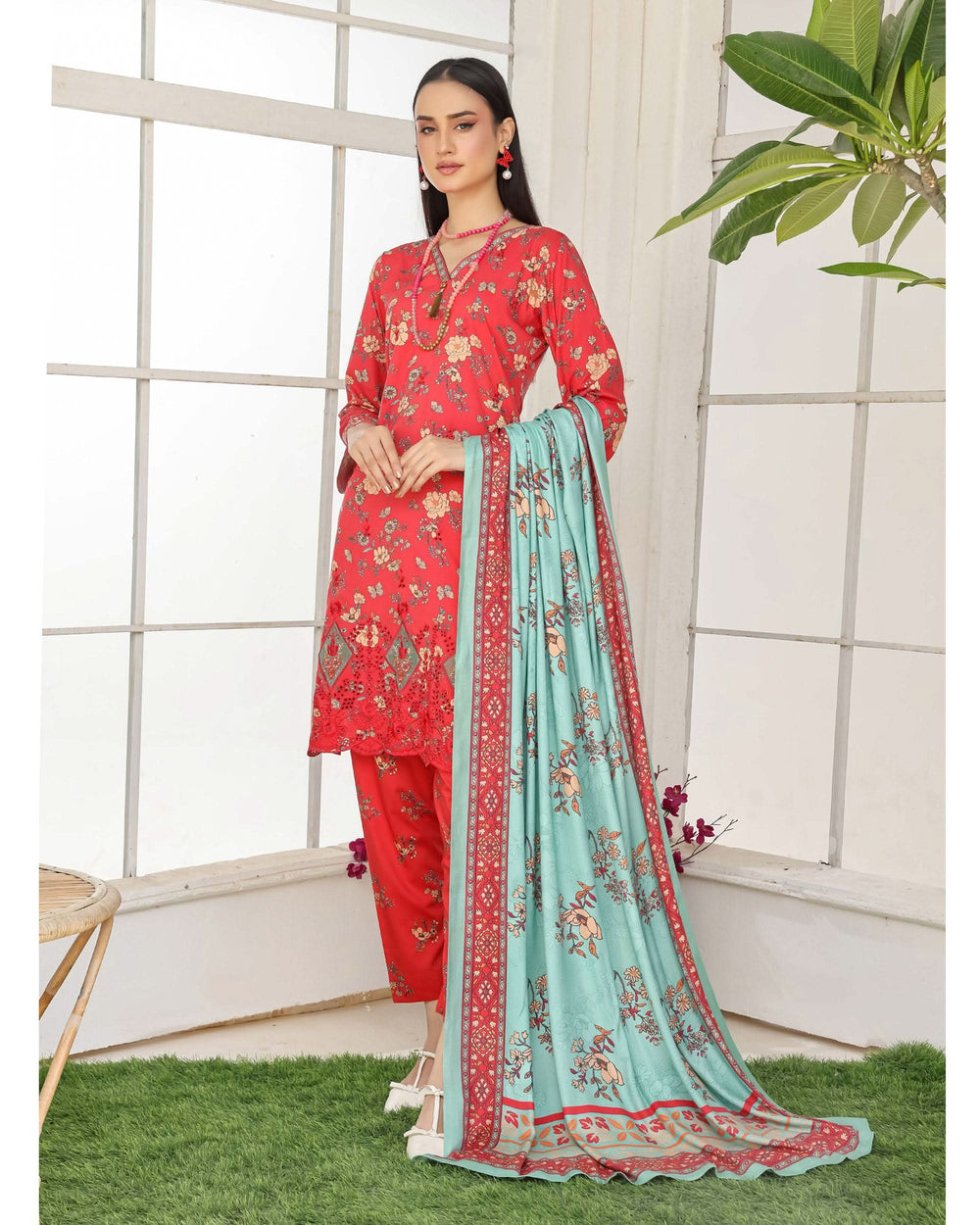 Varda By RA-Bin Hameed Embroidered Chikankari Unstitiched 3Pcs Suit - 4, Women, 3Pcs Shalwar Suit, Rana Arts, Chase Value