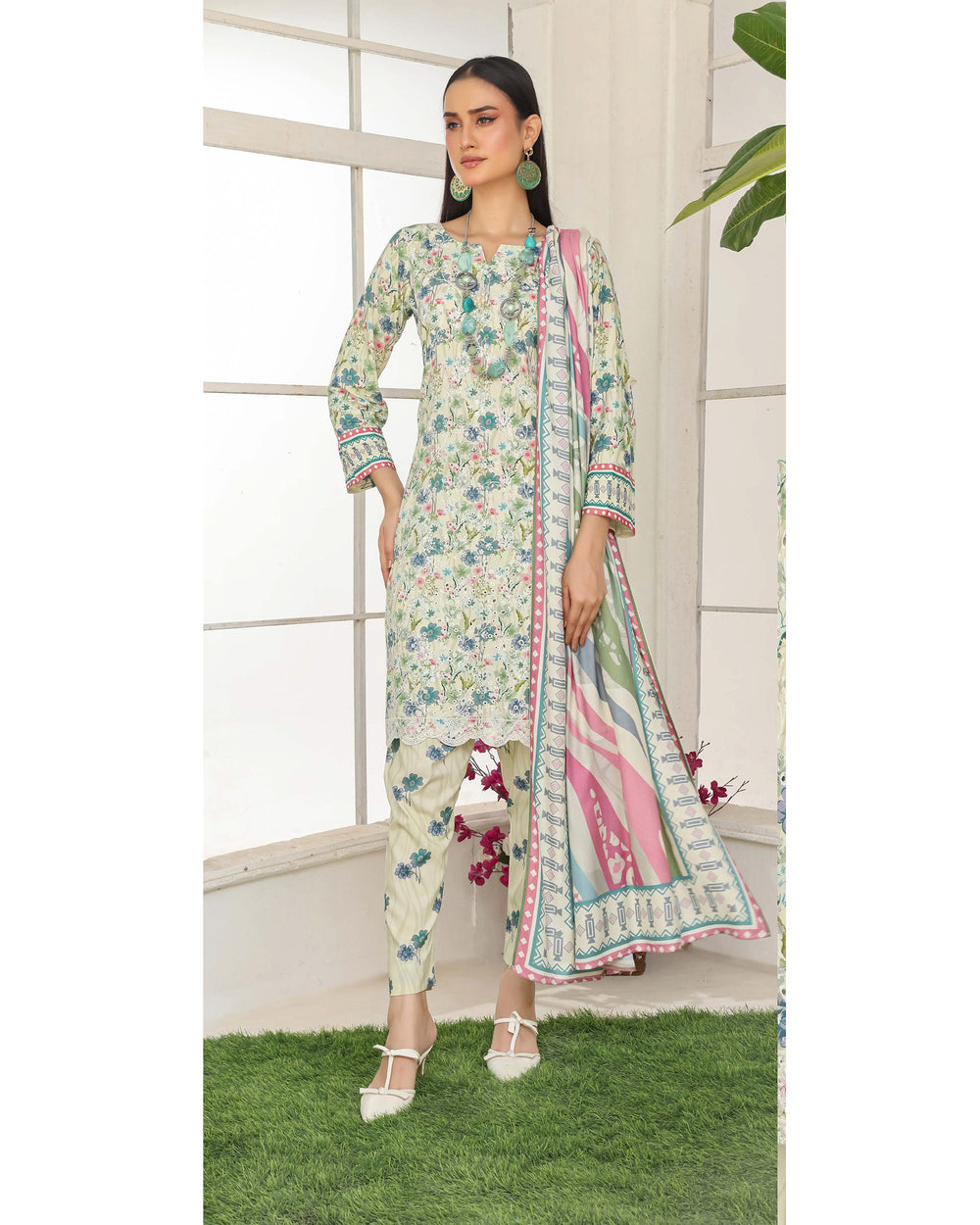 Varda By RA-Bin Hameed Embroidered Chikankari Unstitiched 3Pcs Suit - 3, Women, 3Pcs Shalwar Suit, Rana Arts, Chase Value