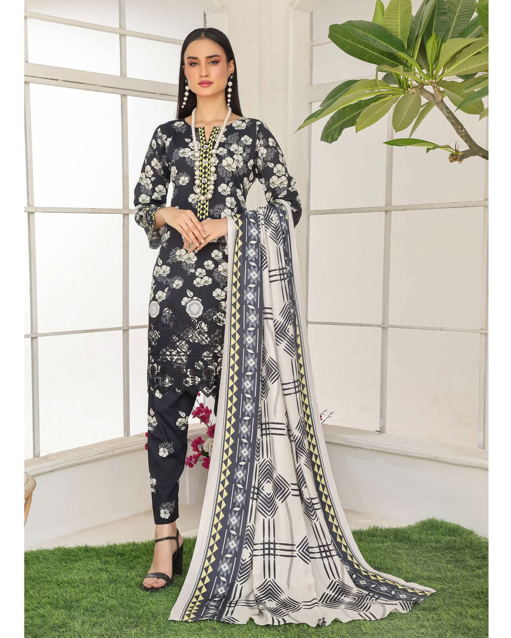 Varda By RA-Bin Hameed Embroidered Chikankari Unstitiched 3Pcs Suit - 9, Women, 3Pcs Shalwar Suit, Rana Arts, Chase Value
