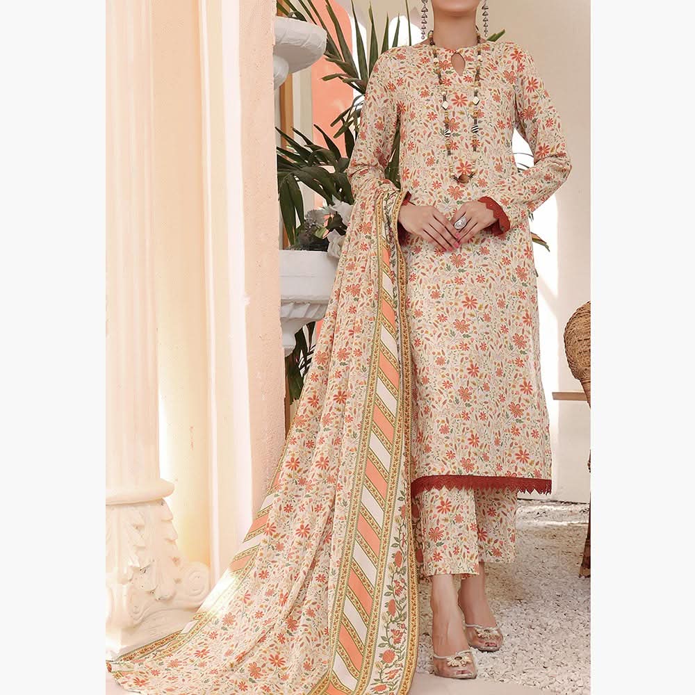VS Aiza & Momina Lawn Unstitched 3Pcs Suit - 17, Women, 3Pcs Shalwar Suit, VS Textiles, Chase Value
