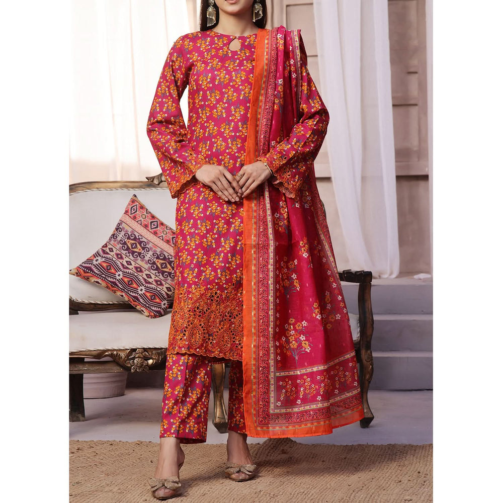 VS-AIZA & MOMINA Cambric Embroidered Unstitched 3pcs Suit - 66, Women, 3Pcs Shalwar Suit, VS Textile, Chase Value