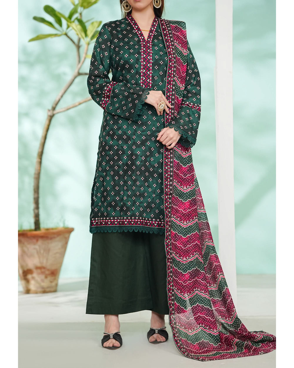 DAMAN By Vs Textile Exclusive Lawn Printed 3-PCS Unstitched Suit - 809, Women, 3Pcs Shalwar Suit, Chase Value, Chase Value