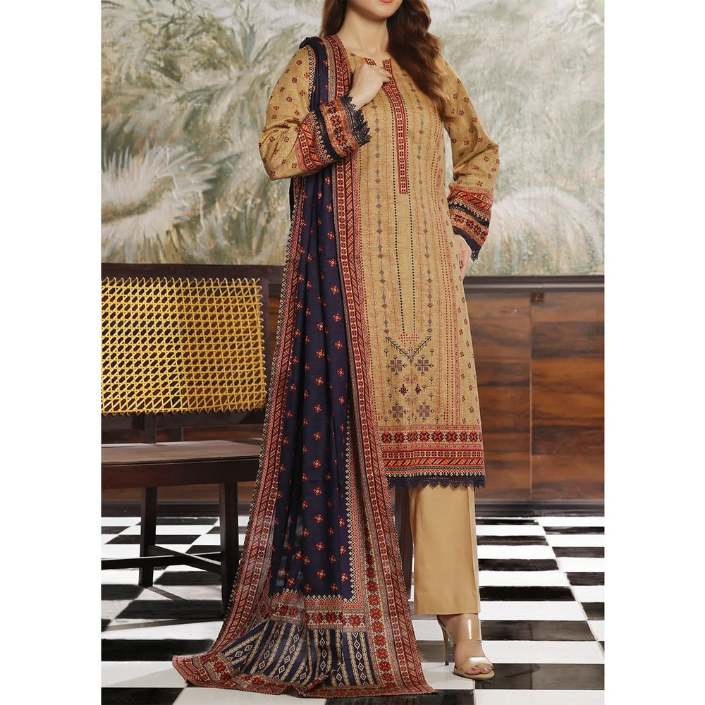 VS Daman Cambric Printed Suit 3-Pes - 609-A, Women, 3Pcs Shalwar Suit, Chase Value, Chase Value