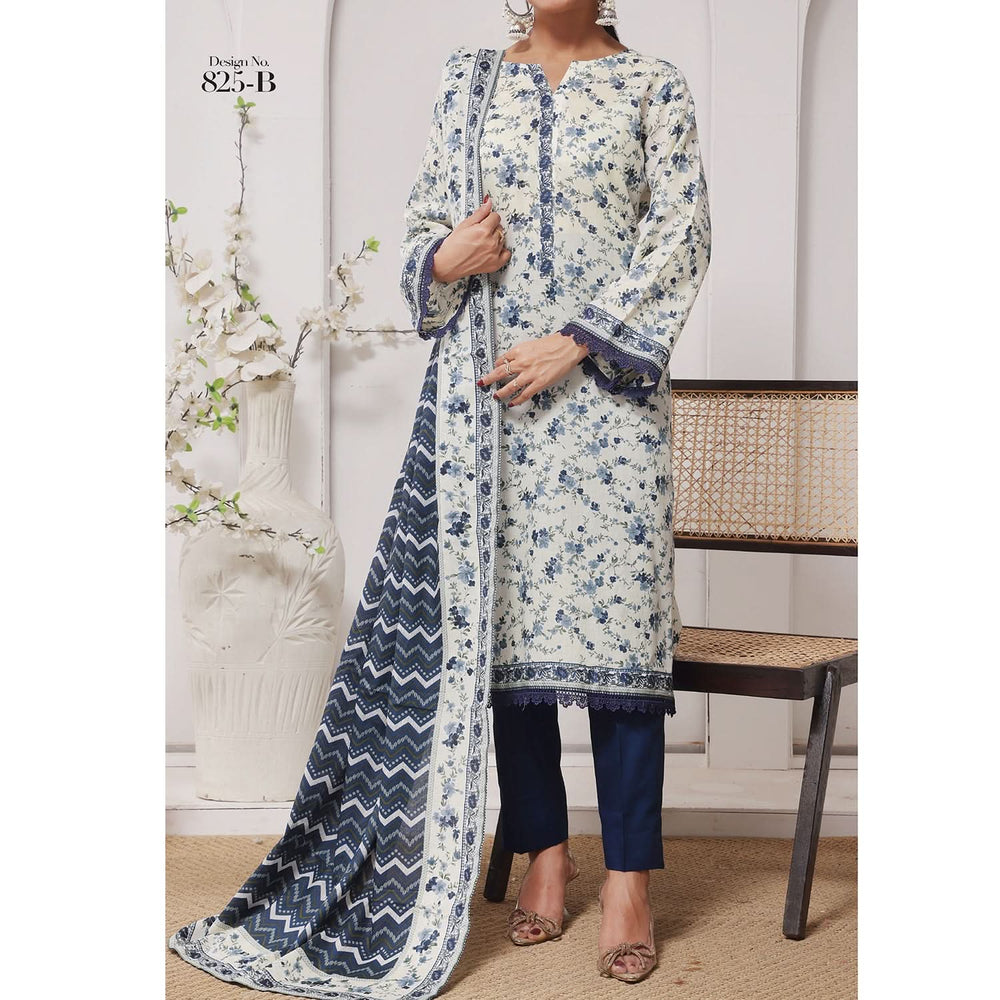 DAMAN By Vs Textile Lawn Printed Unstitched 3Pcs Suit -825-B, Women, 3Pcs Shalwar Suit, Chase Value, Chase Value