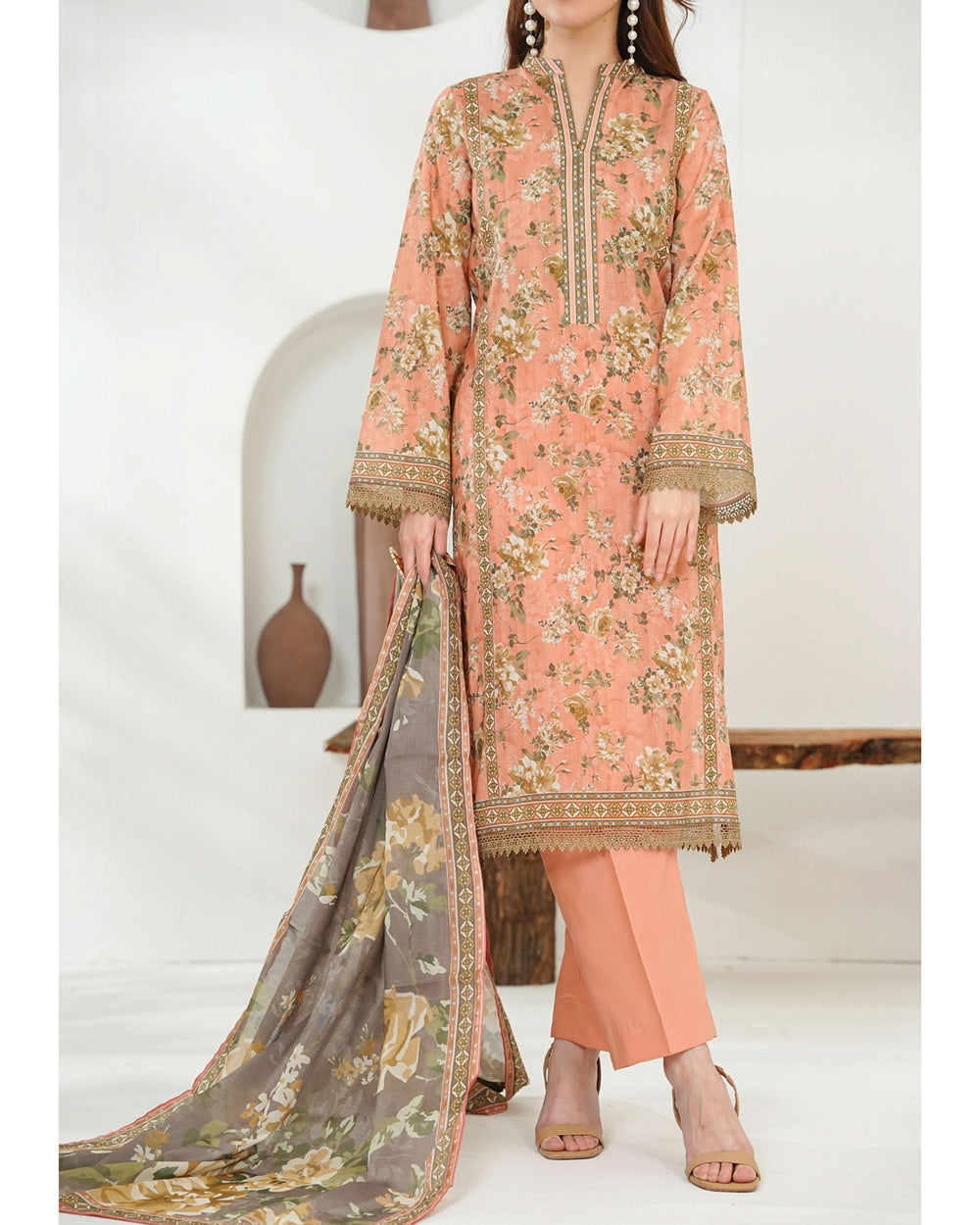 MISRI Lawn Printed 3-Piece Suit By VS Textile V-3, Women, 3Pcs Shalwar Suit, Chase Value, Chase Value
