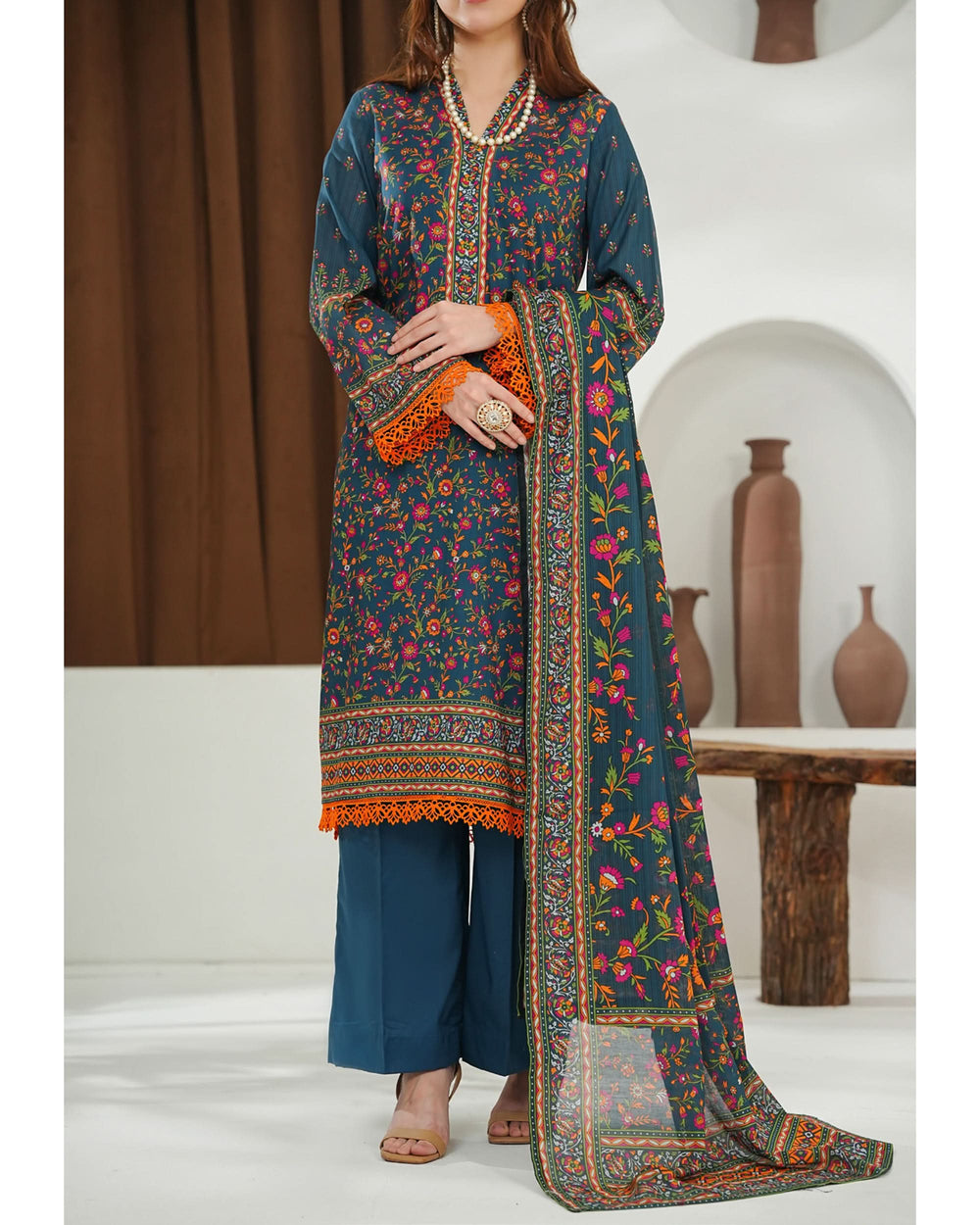 MISRI Lawn Printed 3-Piece Suit By VS Textile V-3, Women, 3Pcs Shalwar Suit, Chase Value, Chase Value