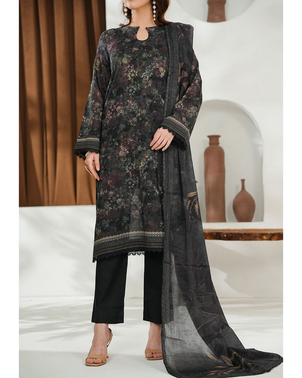 MISRI Lawn Printed 3-Piece Suit By VS Textile V-1, Women, 3Pcs Shalwar Suit, Chase Value, Chase Value