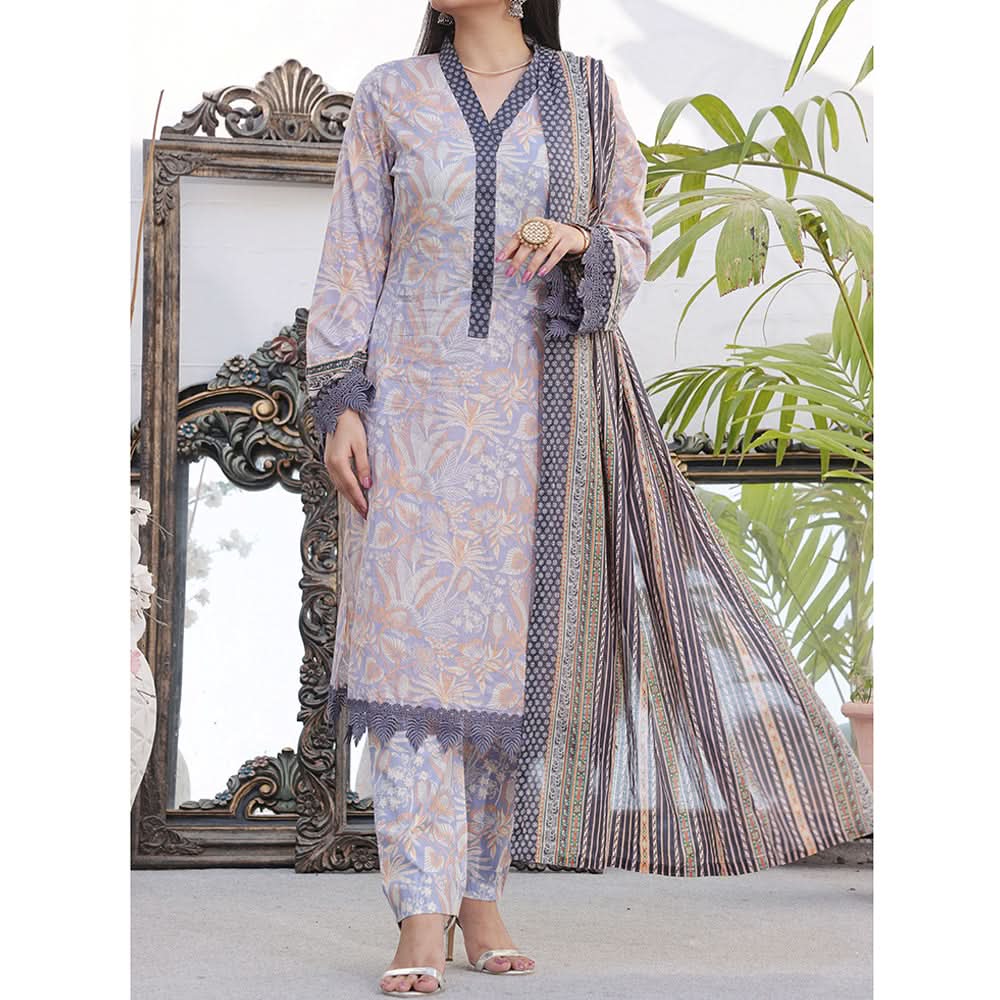 Vs Signature Printed Lawn Unstitched Suit 3Pcs - 348, Women, 3Pcs Shalwar Suit, VS Textile, Chase Value