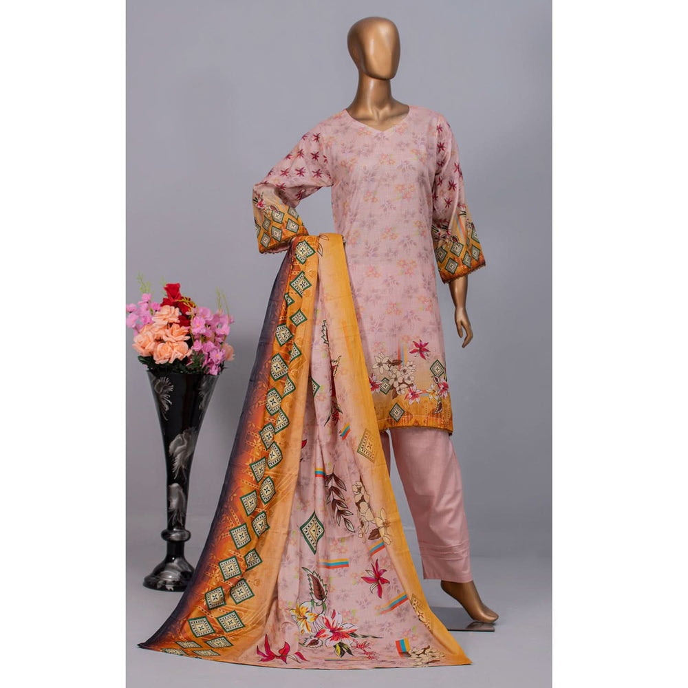 Women's Valuable Unstitched 3Pcs Suit V-2 - 5, Women, 3Pcs Shalwar Suit, Chase Value, Chase Value