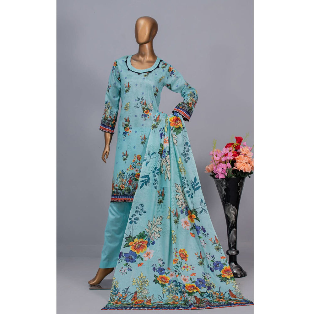 Women's Valuable Unstitched 3Pcs Suit V-2 - 1, Women, 3Pcs Shalwar Suit, Chase Value, Chase Value