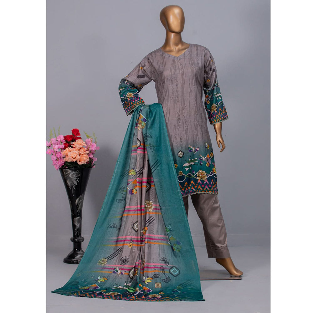 Women's Valuable Unstitched 3Pcs Suit V-2 - 8, Women, 3Pcs Shalwar Suit, Chase Value, Chase Value