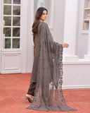Dr Haris Winter Luxe Karandi Embroidered 3 Pc Suit