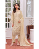 Dr Haris Winter Luxe Karandi Embroidered 3 Pc Suit
