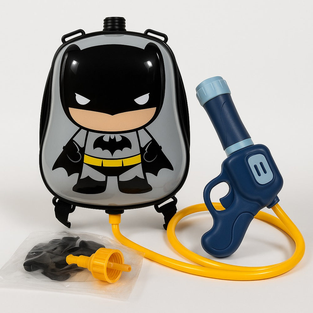 Batman Water Gun – Superhero Style Splash Toy - Black & Blue, Weapon Toys, Chase Value, Chase Value