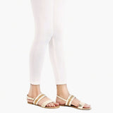Women's Side Print Tight 39" White, Women Pants & Tights, Chase Value, Chase Value