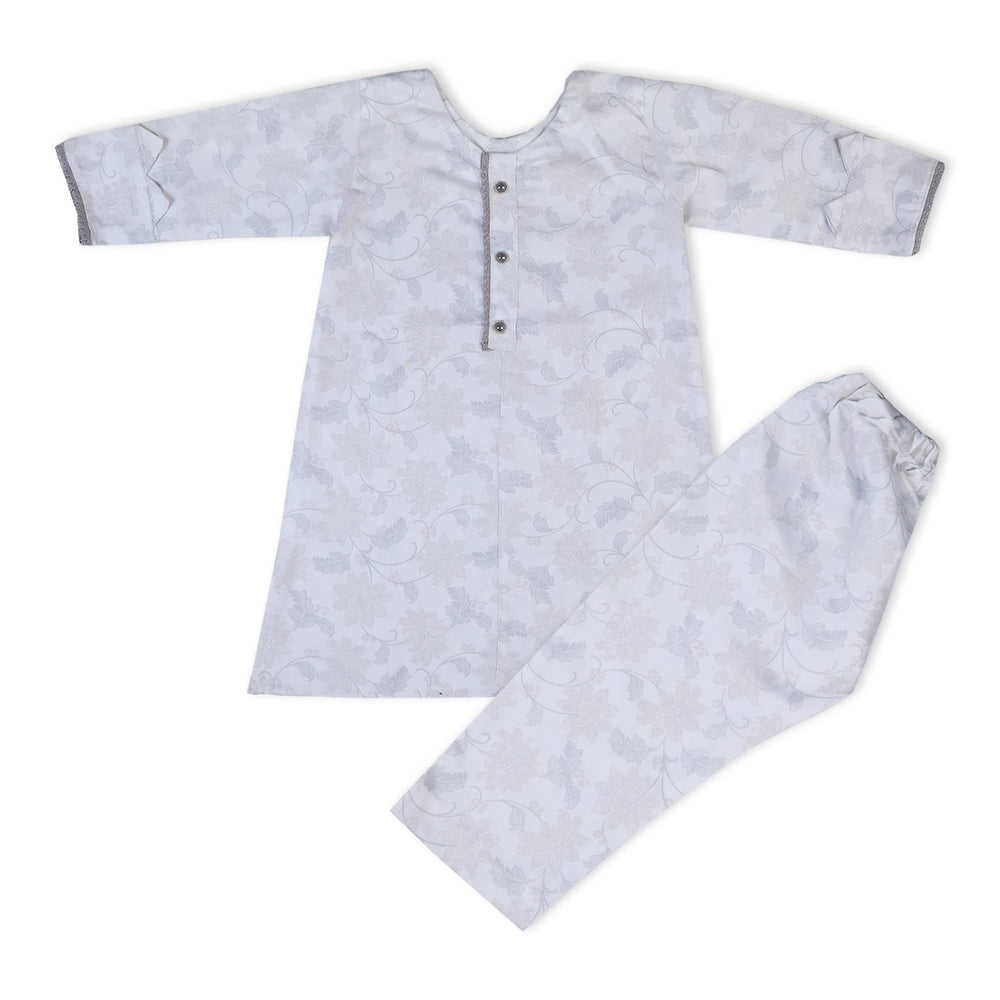 Girls Cotton 2Pcs Shalwar Suit - White, Girls Shalwar Kameez, Chase Value, Chase Value