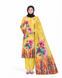 Al Jannat Karandi Printed Suit - 3 Pc