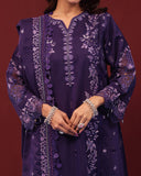 Zarineh Ronaq Viscose Luxury Jacquard Embroidered Suit - 3 Pc