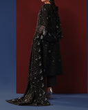 Zarineh Ronaq Viscose Luxury Jacquard Embroidered Suit - 3 Pc