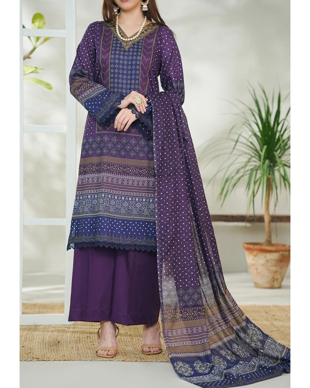 DAMAN By Vs Textile Exclusive Lawn Printed 3-PCS Unstiched Suit - 728, Women, 3Pcs Shalwar Suit, Chase Value, Chase Value