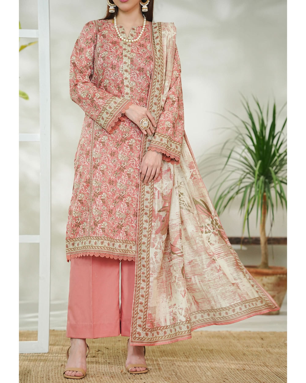 DAMAN By Vs Textile Exclusive Lawn Printed 3-PCS Unstitched Suit - 729, Women, 3Pcs Shalwar Suit, Chase Value, Chase Value