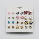 Tops Card 12 Pcs - Multi Color, Girls Earrings & Tops, Chase Value, Chase Value