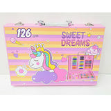 Creative Unicorn & Dino Art Kit Briefcase 126 Pieces, Coloring Tools, Chase Value, Chase Value