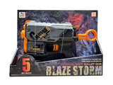 Soft Gun with 5 Bullets – Foam Dart Blaster Toy - Grey & Black, Weapon Toys, Chase Value, Chase Value