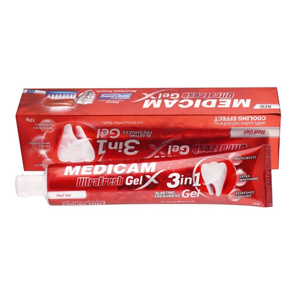 Medicam Ultra Gel Tooth Paste Red 125g, Oral Care, Medicam, Chase Value