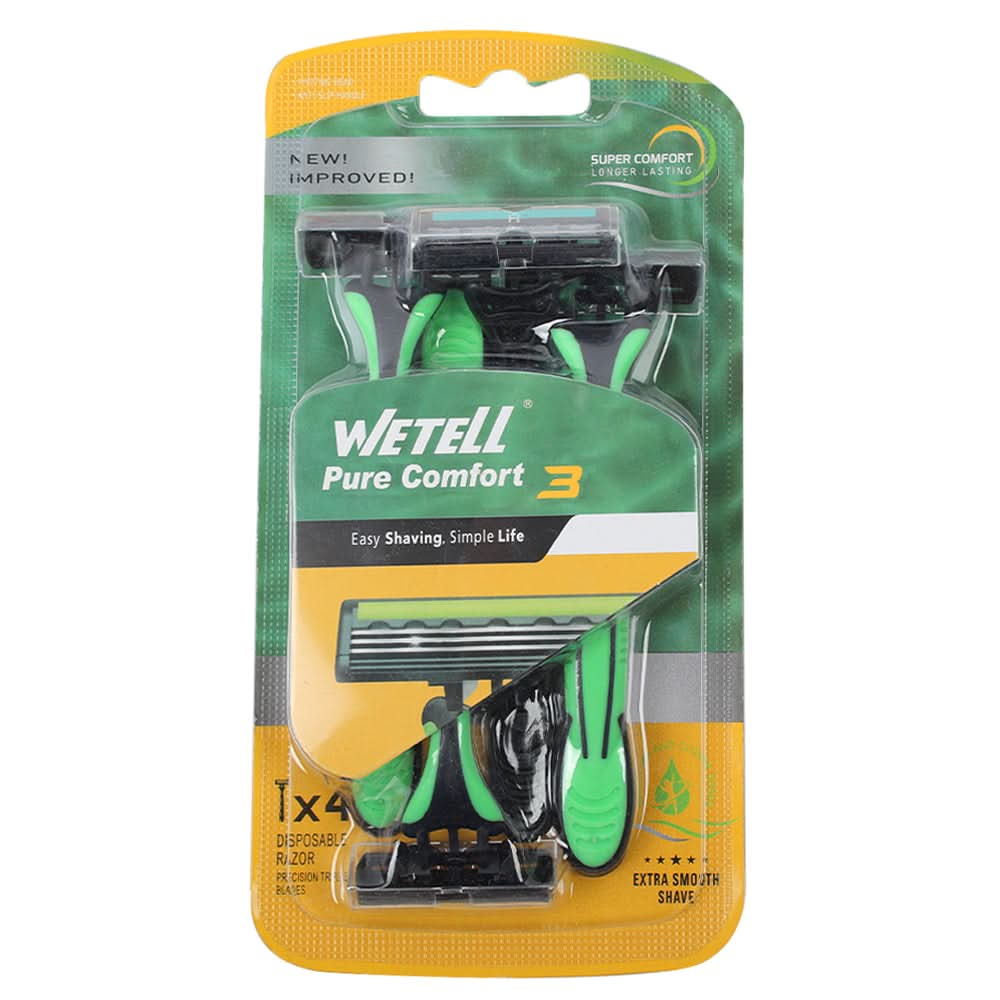 Wetell Pure 3 Triple-Blade Women Razor Pack of 4, Razor & Cartridges, Wetell, Chase Value