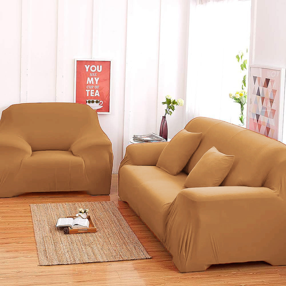 7 Seater Sofa Plain Cover - Light Brown, Decoration, Chase Value, Chase Value