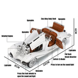 Die-Cast Mercedes Benz Car Light With Music - White, Die-cast Model Car, Chase Value, Chase Value