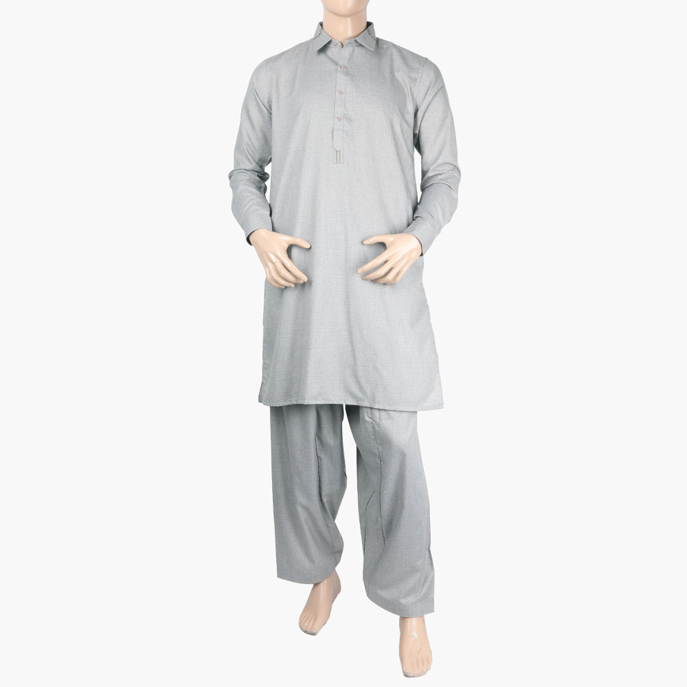 Eminent Men's Trim Fit Shalwar Suit - Bluish Grey, Men's Shalwar Kameez, Eminent, Chase Value