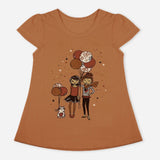 Girls Half Sleeves T-Shirt - Dark Brown, Girls T-Shirts, Chase Value, Chase Value