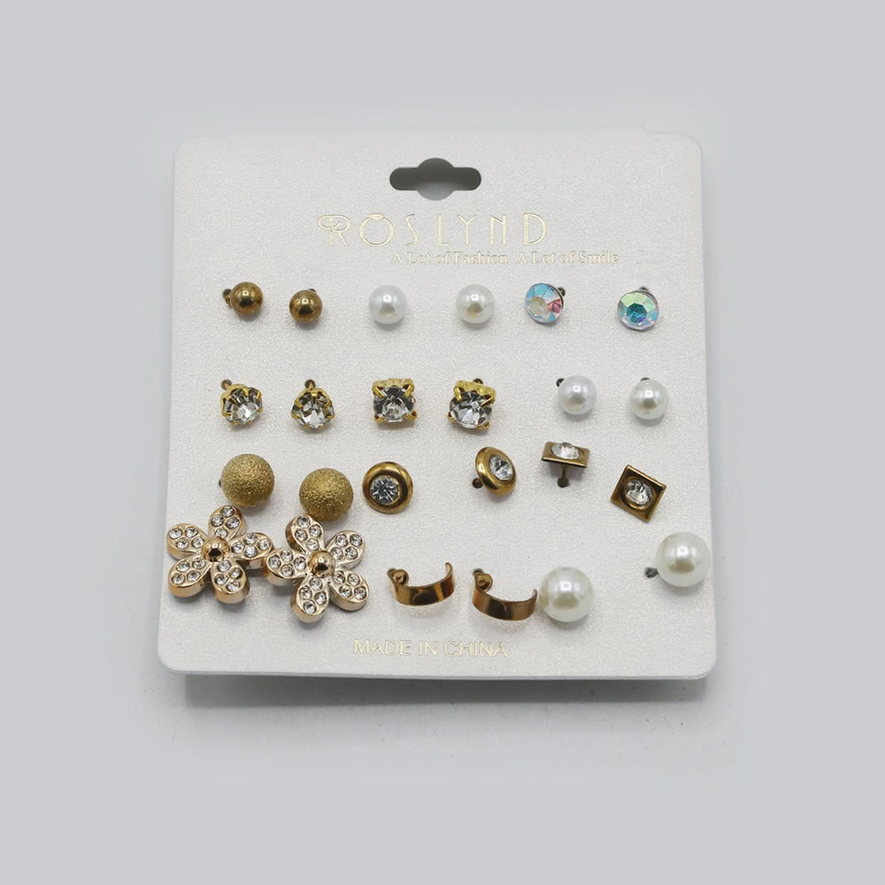 Tops Card 12 Pcs - Multi Color, Girls Earrings & Tops, Chase Value, Chase Value