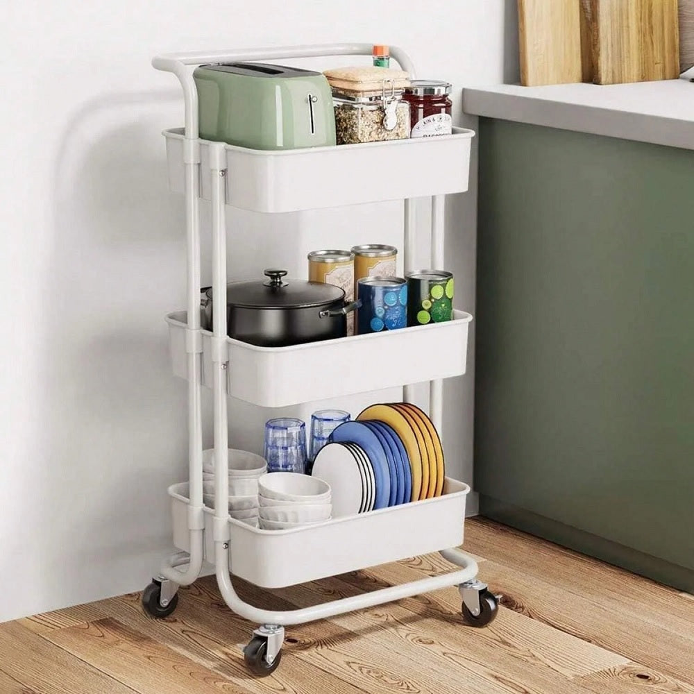 Multifunctional Storage Trolley Rack 3 Layer, Dish Rack, Chase Value, Chase Value