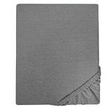Double Bed Fitted Sheet Jersey - Dark Grey, Double Size Bed Sheet, Chase Value, Chase Value