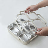 Lunch Box Stainless Steel – Four Compartments, Tiffin Boxes & Bottles, Chase Value, Chase Value