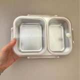 Lunch Box Stainless Steel – Two Compartments, Tiffin Boxes & Bottles, Chase Value, Chase Value