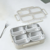 Lunch Box Stainless Steel – Four Compartments, Tiffin Boxes & Bottles, Chase Value, Chase Value