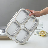 Lunch Box Stainless Steel – Four Compartments, Tiffin Boxes & Bottles, Chase Value, Chase Value