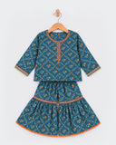 Eminent Newborn Girls Ethnic Essentials Printed 2 Pc